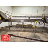 S/S Incline Conveyor: 208" x 11.5": Mounted on Castors (Subject to BULK BID: Lot 6)