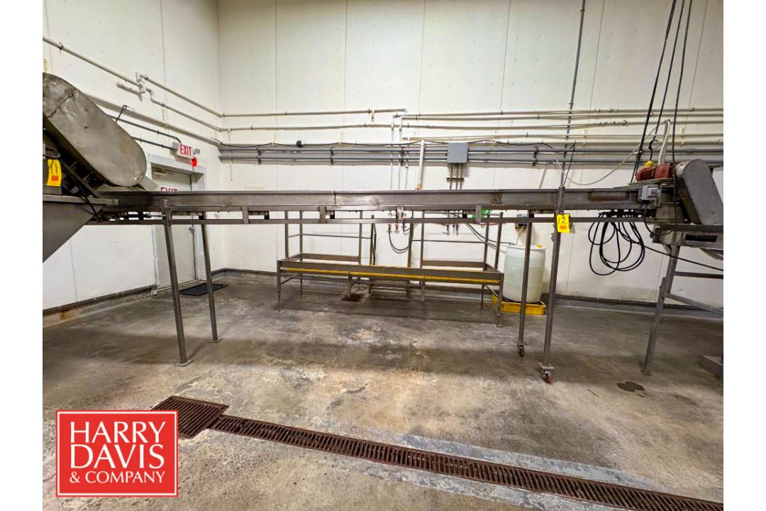 S/S Incline Conveyor: 208" x 11.5": Mounted on Castors (Subject to BULK BID: Lot 6) - Image 1 of 5