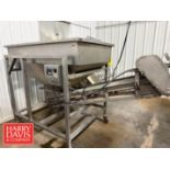 Portable S/S Hopper Conveyor: 29" x 1’ (Hopper: 67.5" x 43” x 35" Depth) (Subject to BULK BID: