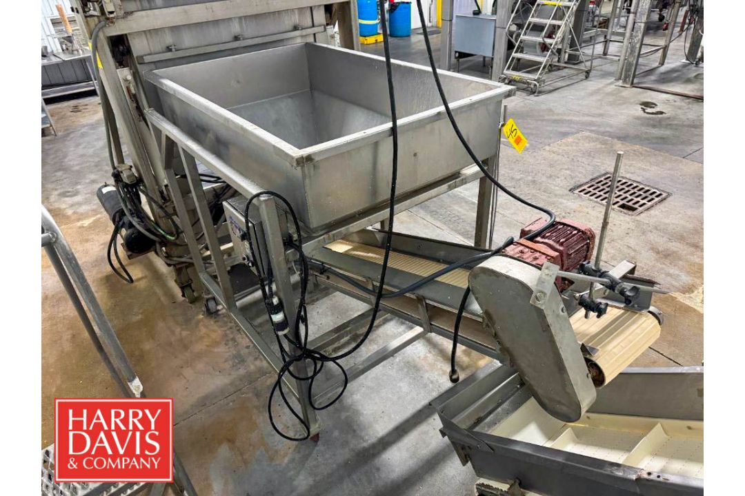 Portable S/S Hopper Conveyor: 29" x 1’ (Hopper: 67.5" x 43” x 35" Depth) (Subject to BULK BID: - Image 5 of 11
