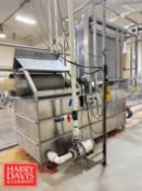 Flumeline S/S CMI Plate Chiller, Model: SR-5, S/N: 0801 with 1,000 Gallon Holding Tank, Peperator