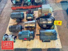 Assorted Motors: .5 HP – 2 HP and Gear Box