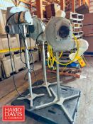 Centrifugal Blowers with 1 HP 3,450 RPM Motor: Mounted on Stands
