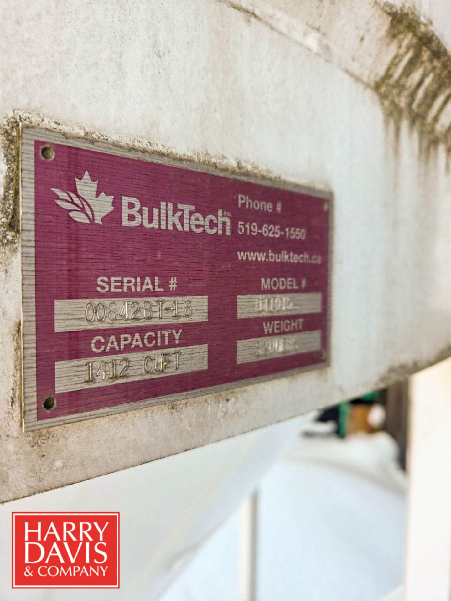 BullkTech Grain Silo 1412 Cubic Foot Capacity - Image 3 of 3
