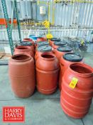 Red Barrels with Lids