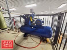 Tank Mounted Reciprocating 10 HP Air Compressor, 575V/3PH/60Hz