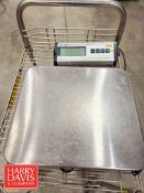 Kilo Tech Scale, Model: KPS-150SS on Cart with S/S Dish and Scoop