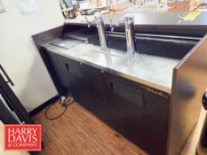 True Refrigeration 3-Door Keg Fridge and Cold Glass Dispenser with Dual Towers (4-Kegs)