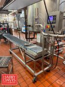 Rice Lake Roller Scale with Roller Conveyor: Mounted on Cart