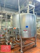 Feldmeier 1,500 Gallon High Viscosity Jacketed Dome-Top, Cone-Bottom S/S Processor, S/N: E051809