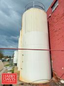JBF 10,000 Gallon S/S Jacketed Silo, S/N: 2040 with Air Valve and Pressure Sensor