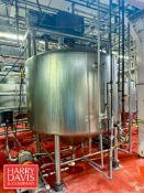 Feldmeier 1,500 Gallon High Viscosity Jacketed Dome-Top, Cone-Bottom S/S Processor, S/N: 561999 with