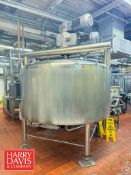 2023 Walker 1,000 Gallon High Viscosity Jacketed Dome-Top, Cone-Bottom S/S Processor, Model: PZ-CB-