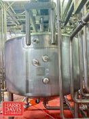 JBF 1,000 Gallon High Viscosity Jacketed Dome-Top, Cone-Bottom S/S Processor, S/N: 16527 with