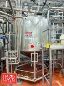 Walker 1,000 Gallon High Viscosity Jacketed Dome-Top, Cone-Bottom S/S Processor, Model: PZ-CB, S/