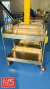 S/S 400 LB Capacity Utility Carts: 34“ x 23“ x 36“ with 2-Shelves