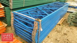 Blue Pallet Uprights: (12) 39” x 16’ and (5) 39” x 13.5’