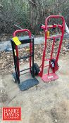 (2) Milwaukee 800/500 LB Capacity Hand Trucks