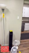 (1) Floor Lamp and (3) Assorted Air Circulators