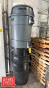 (6) Rubbermaid Brute and Uline 44 Gallon Commercial Trash Cans