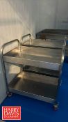 S/S Service Cart: 34“ x 23“ x 36“ with 2-Shelves