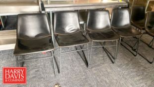 Black Faux Leather Side Chairs