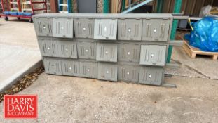 18-Compartment Metal Storage Lockers: 72