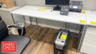 Metal/Wood Desk: 30” x 72