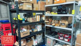 (4) Assorted Shelves with Assorted Freeze Dryer Parts