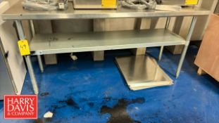 Serv-Ware S/S Work Table: 72“ x 24“ x 34“, Model: TD472CWP-3 with Undershelf and Baking Trays