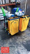 Uline Cleaning Cart with Dual 25-30 Gallon Vinyl Bags, Rubbermaid Wavebrake 35 Qt Mop Wringer