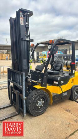 Tider 6,600 LB Capacity LPG/Propane Forklift, S/N: 202023-109 with 3-Stage Mast **Delayed Pickup**