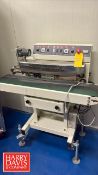 2023 Yupack Continuous Band Sealer, Model: SMP-100P with Printer and Conveyor: 33.5