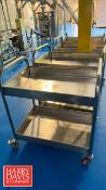 S/S Utility Cart: 34“ x 23“ x 33“ with 2-Shelves