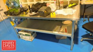 S/S Work Table: 72“ x 30“ x 35“ with Undershelf