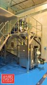 Vertical Form-Fill-Seal Packaging Machine Line with 14-Head Weigher, Inclined Elevator Conveyor,