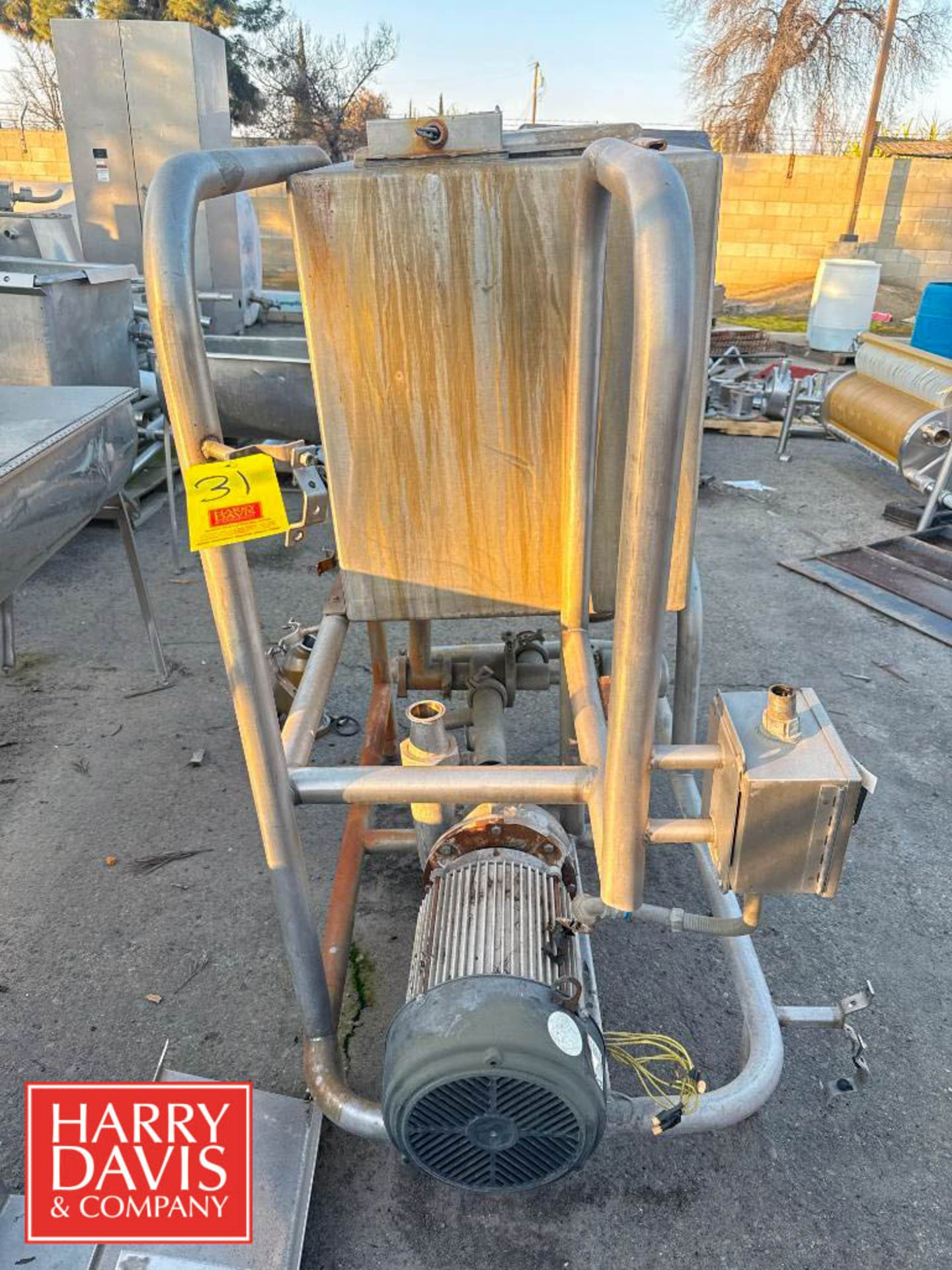 S/S Skid Mounted 70 Gallon CIP System, Model: 3X2½ZC2, S/N: V-54879-1-1 ...
