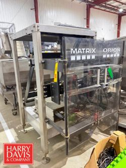Matrix Packaging Machinery Continuous Form/Fill/Seal Machine, Model: ORION, S/N: SBO7156