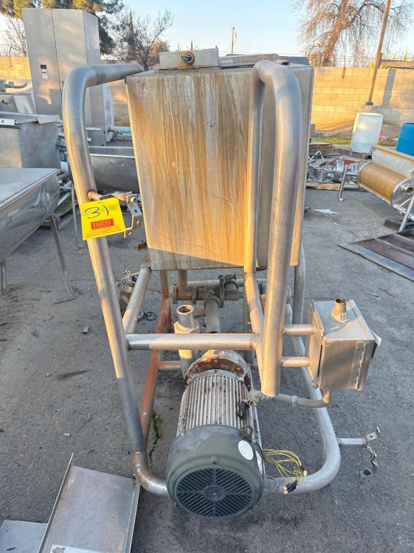 S/S Skid Mounted 70 Gallon CIP System, Model: 3X2½ZC2, S/N: V-54879-1-1 ...