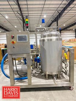 Skid Mounted 130 Gallon S/S CIP System with Alfa Laval Centrifugal Pump, Model: LKH-10, (3) Alfa