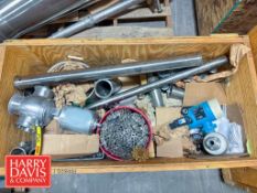 Assorted Spare Parts, Including: Membranes, Valves, S/S Pipe, Endress+Hauser Flow Meter, Pressure