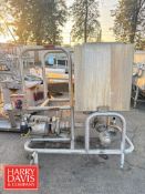 S/S Skid Mounted 70 Gallon CIP System, Model: 3X2½ZC2, S/N: V-54879-1-1 with Ampco Centrifugal Pump