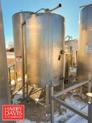 500 Gallon Dome-Top, Cone-Bottom S/S Surge Tank with Center Outlet (Location: Norfolk, NE)