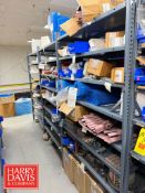 Racks with Assorted Parts, Including: Poly and S/S Conveyor Belts, Pilot Kits, Shrink Valve and