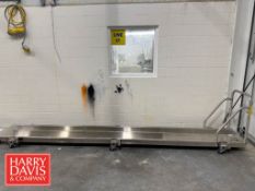 S/S Drain Cart: 183” x 25” x 6