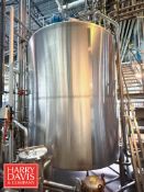 DCI 2,000 Gallon Dome-Top, Sloped-Bottom Vertical S/S Blend Tank, S/N: 92D44450B with Sweep