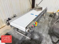 S/S Belt Conveyor: 93” x 24” x 28” Height with S/S Motor
