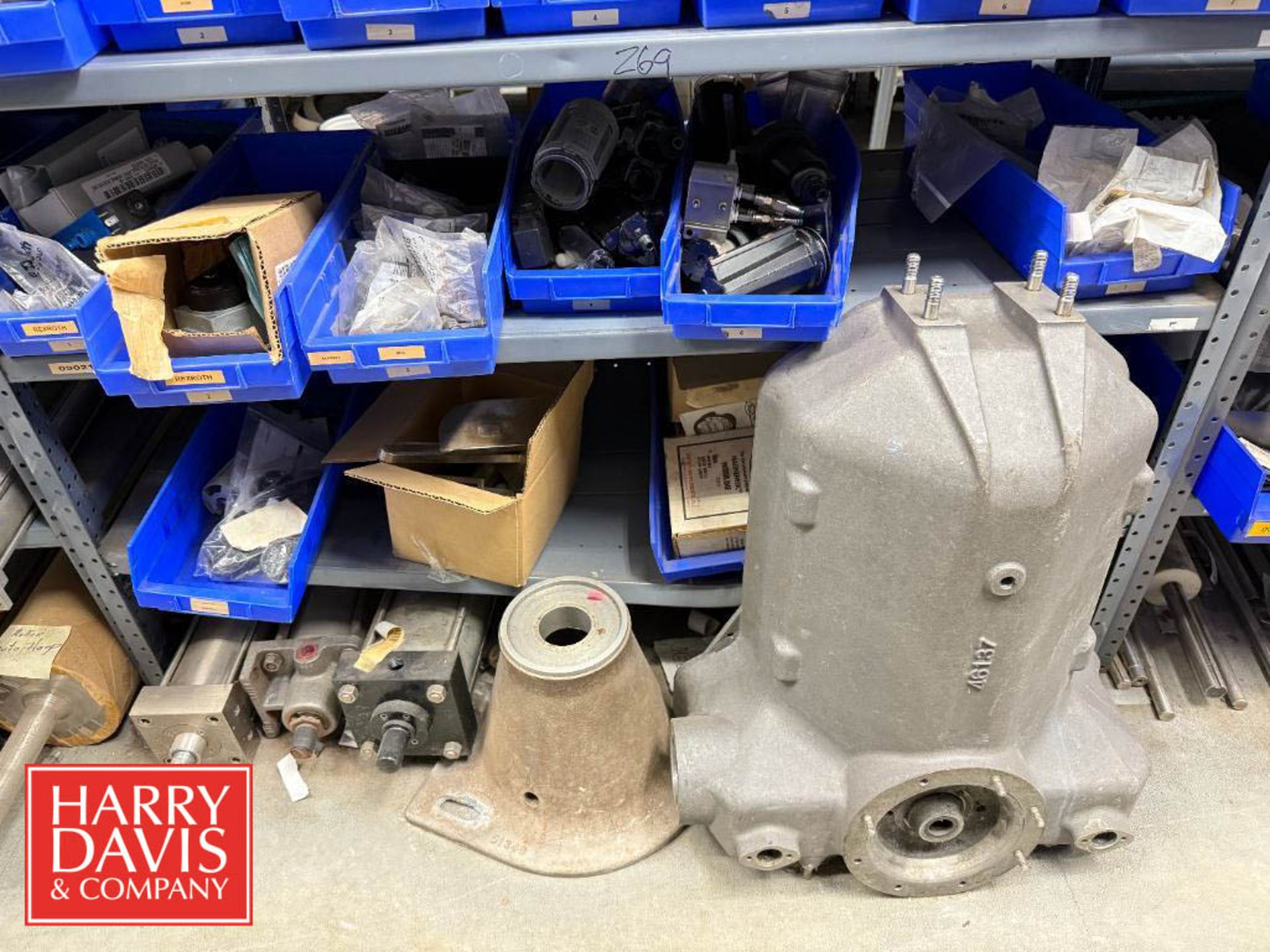Valve Heavy Spring Storage Rack Racks with Assorted Parts, Including: Pneumatic Valves, Air Switches ...
