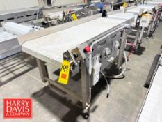 S/S Belt Conveyor: 63” x 24” x 32” Height with Control Panel
