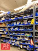 Rack of Assorted Hayssen Parts, Including: Allen-Bradley Cables, Panels, Bushings, Gauges, Air Pilot